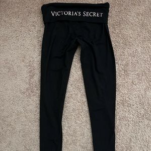 Victoria’s Secret foldover cotton leggings, 7/8 length